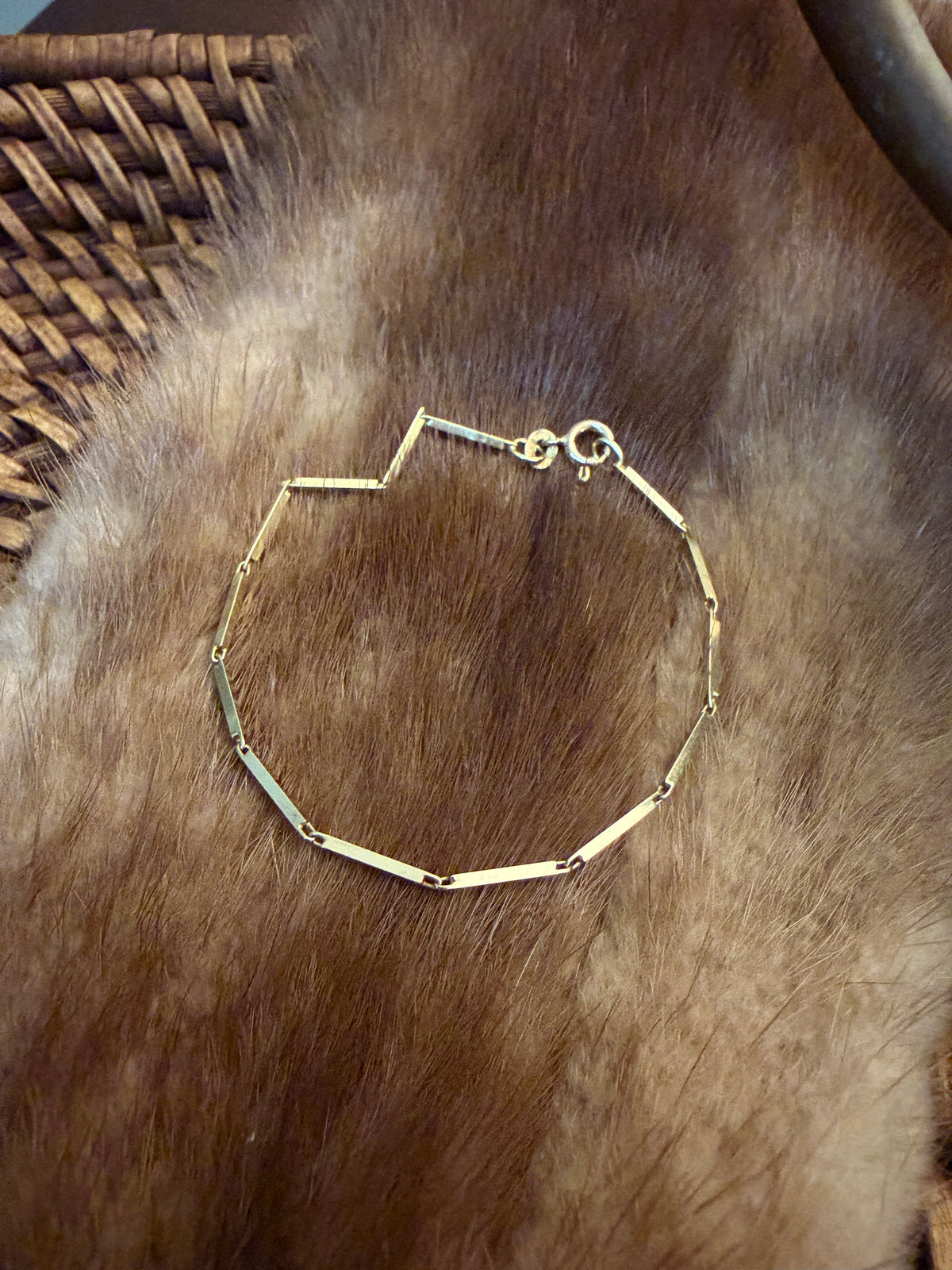 Vintage 14k Unoaerre Bar Link Bracelet