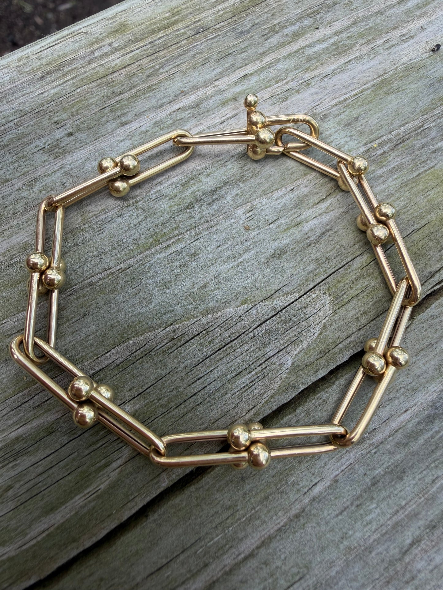 18k Iconic Stirrup Link Bracelet